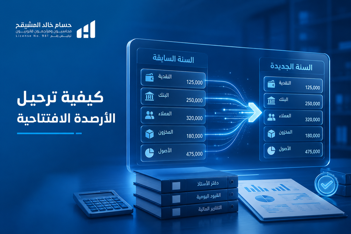 كيفية ترحيل الأرصدة الافتتاحية