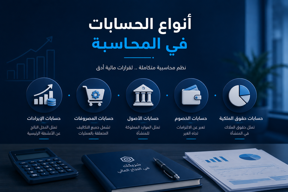انواع الحسابات في المحاسبة