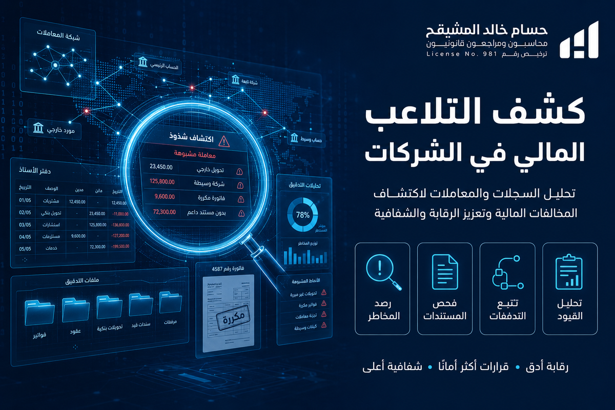 كشف التلاعب المالي في الشركات 