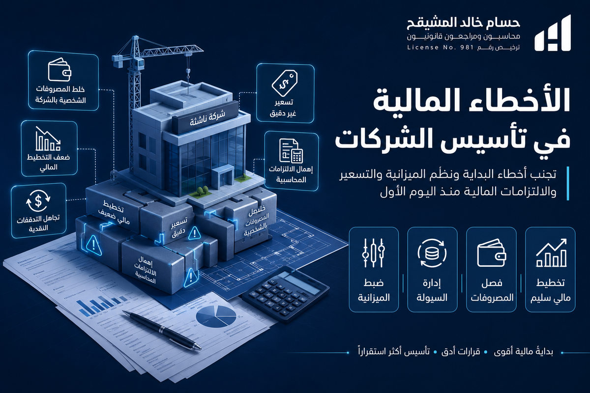 الأخطاء المالية في تأسيس الشركات